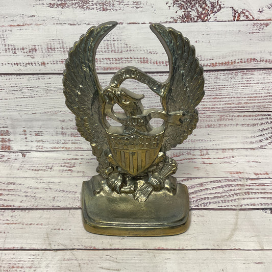 American Federal Eagle E Pluribus Unum Brass Singular Bookend 5"x7"