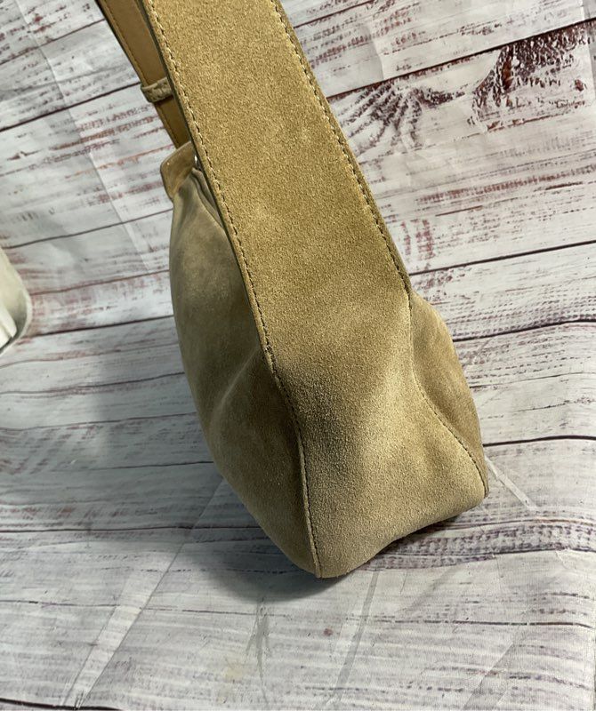 Women's Flattered Leather Suede Beige Shoulder Bag