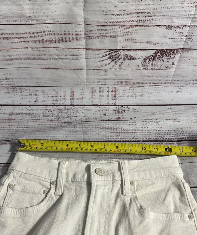 Mother Denim - Lil' Rambler Zip Ankle - Cream Puffs - Size 24 Jeans