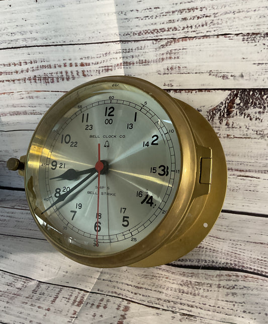 Bell Clock Co Ships Bell Strike Clock Brass