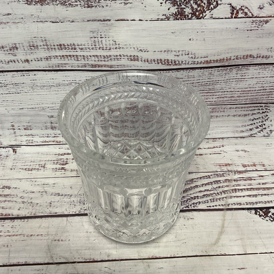 Bombay Clear Glass Cut Crystal Style 5"x5"x5.5" Vase