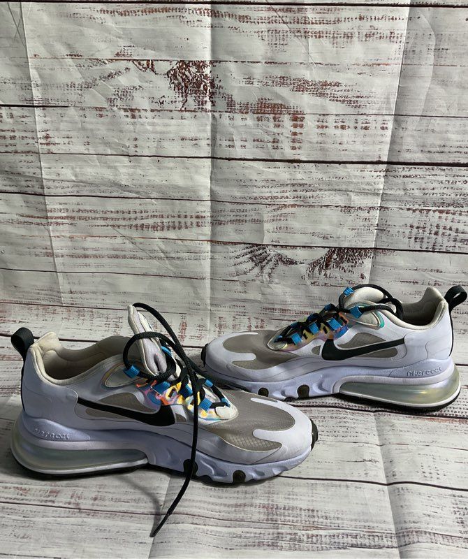 Nike Air Max 270 React Amethyst Tint Off Noir Blue Hero Women's 9.5 CT1613-500
