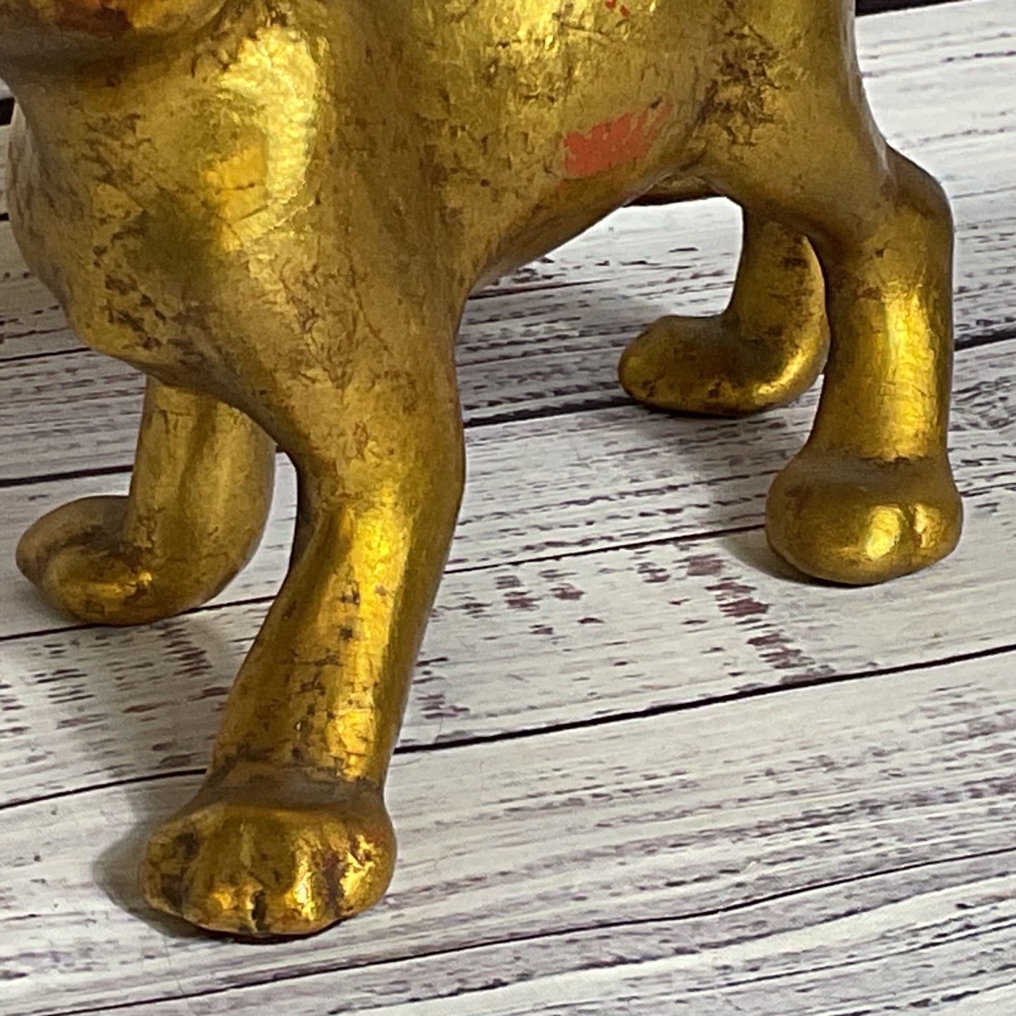 1973 VTG. ANTHONY FREEMAN MCFARLIN? Gold Leave Cat Figurine- 8" x 10"
