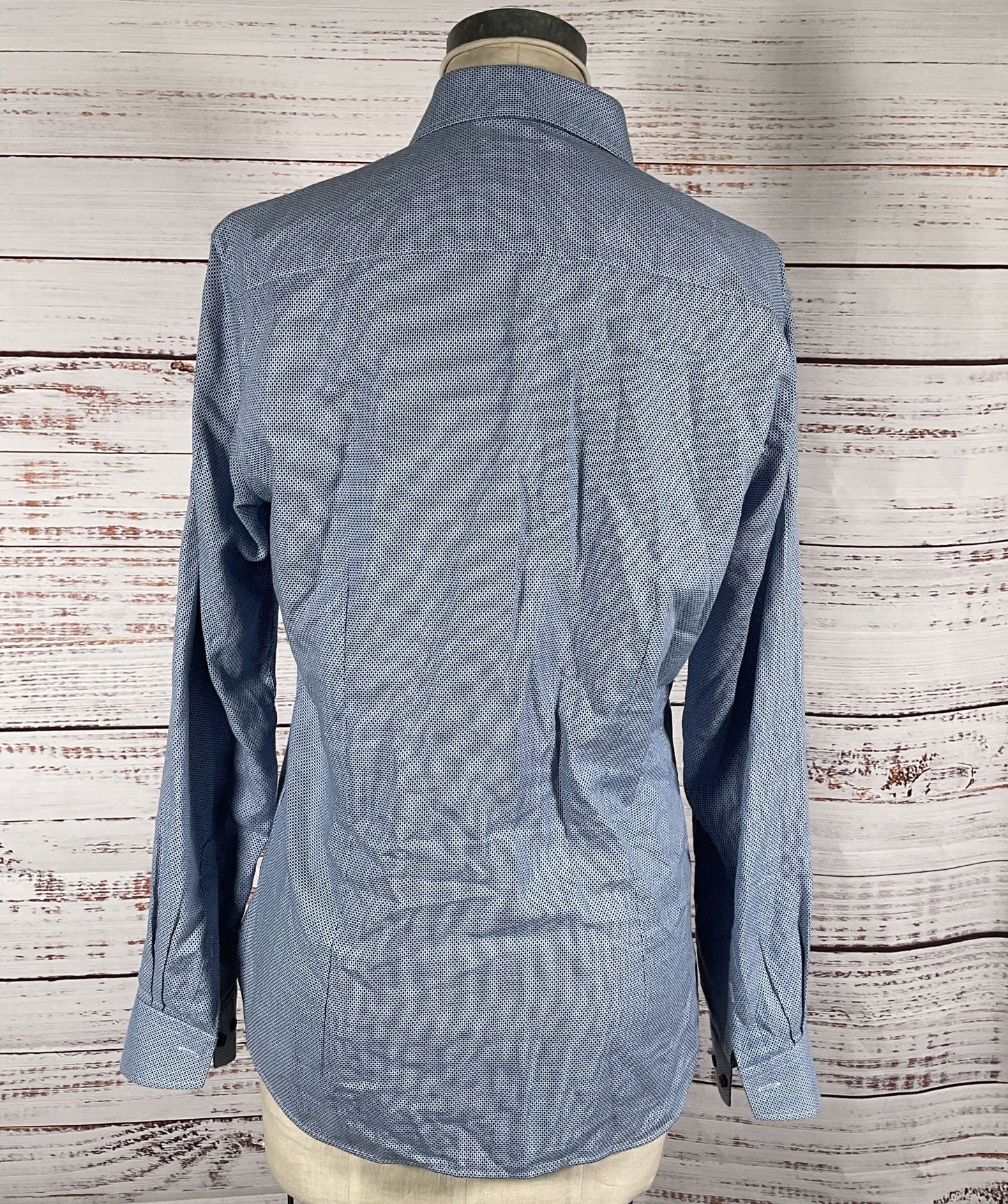 Ted Baker Endurance Button Down Long Sleeve Shirt Blue 16 34/35