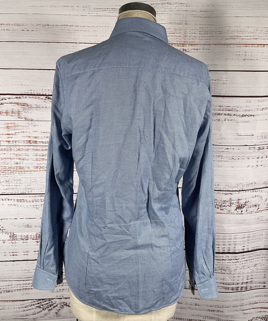 Ted Baker Endurance Button Down Long Sleeve Shirt Blue 16 34/35