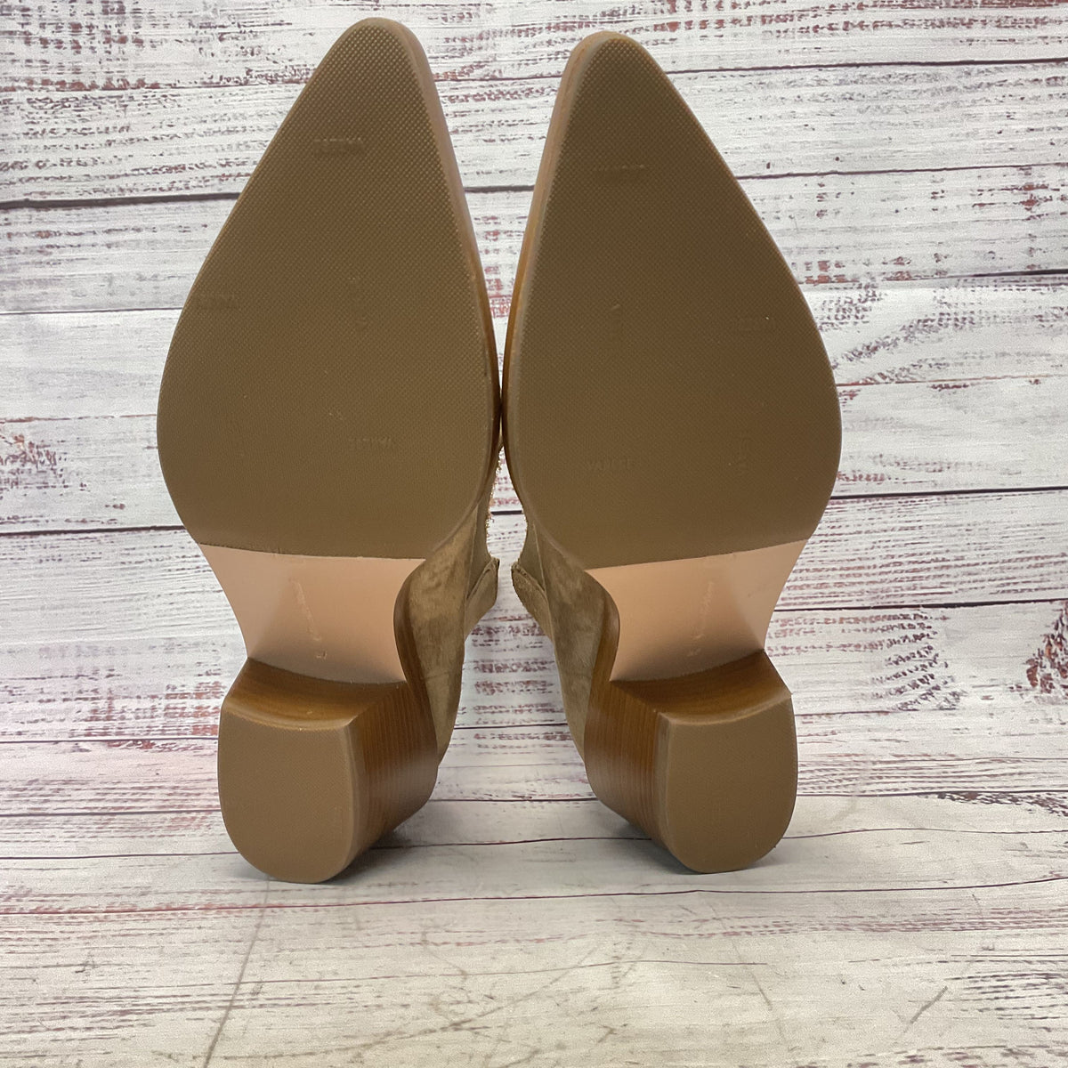 Gianvito Rossi Tan Suede Bootie Chelsea Western Boot Heel Women Size 6.5 AS-IS