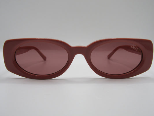 Dezi Booked Women's Taupe Pink Acetate Oval Sunglasses