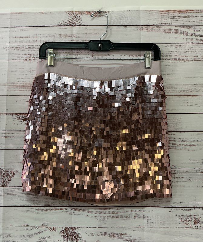 NWT Women's Trina Turk Pink Sequined Placket "Ariel" Skirt Size 00 Retail $268