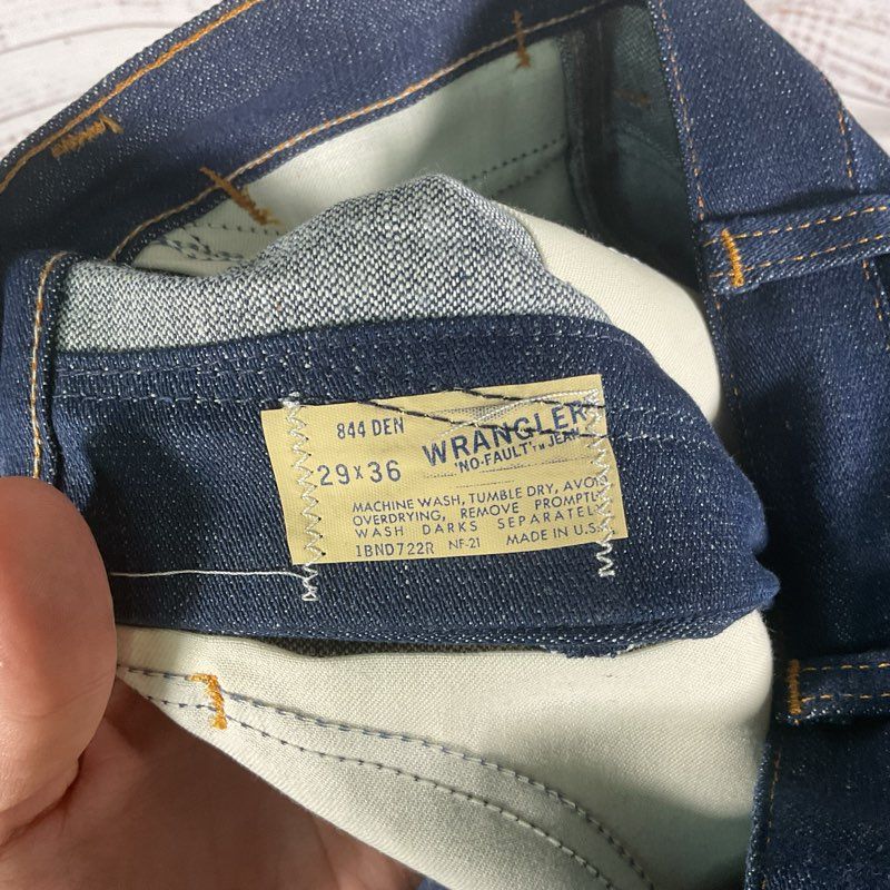 Vintage 80s Deadstock Wrangler 12 oz Straight Leg Regular Fit Jeans - Size 29x36