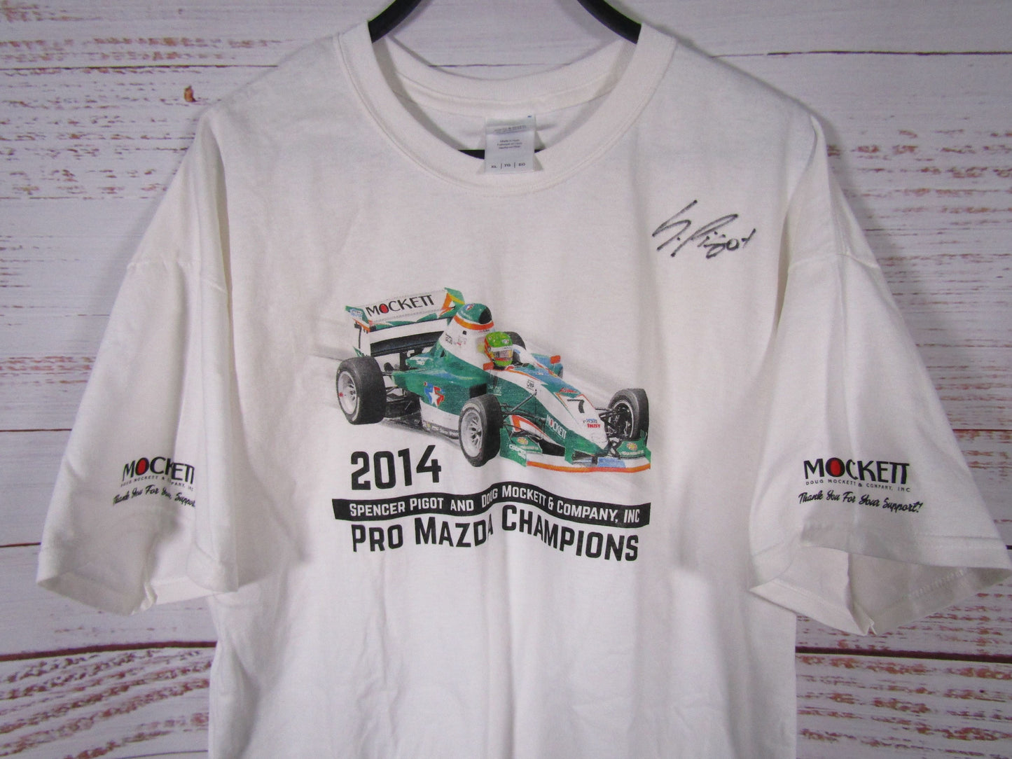 2014 Pro Mazda Championship Mockett Spencer Pigot Signed T-Shirt Size XL