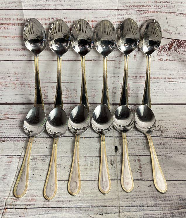 Edelstahl Rostfrei 18/10 Solingen Germany Set of 12 Spoons Stainless Steel