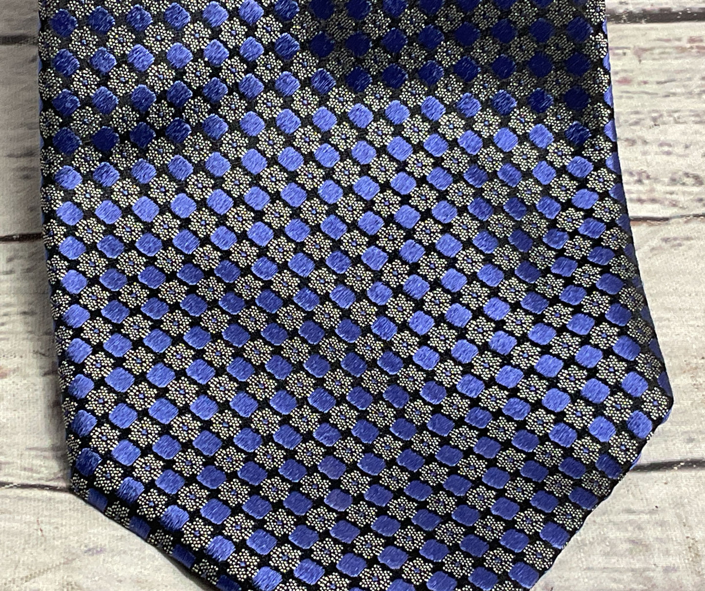 Ermenegildo Zenga Circle Patterned Navy Tie OS