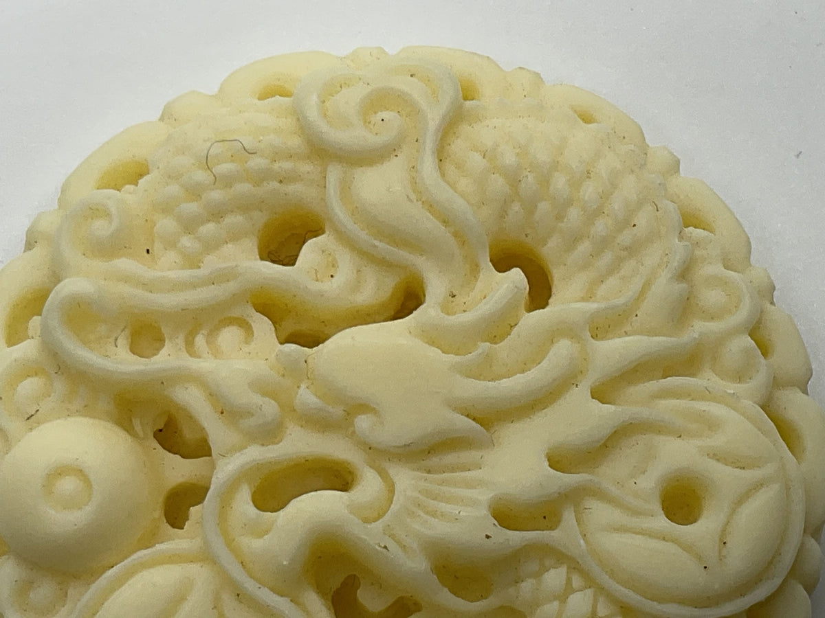 Resin Dragon Carved 1.75" Pendant