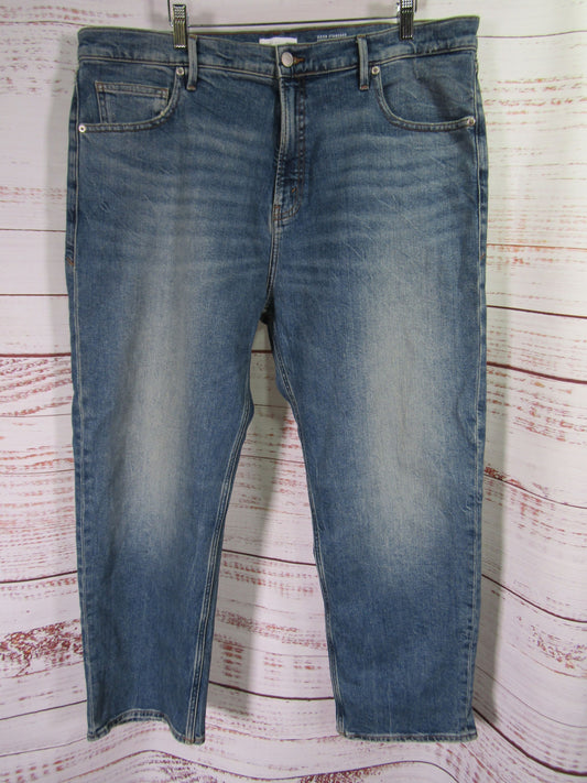 Good American Good Standard Women's Indigo Blue Mid-Rise Straight Jeans Size 32