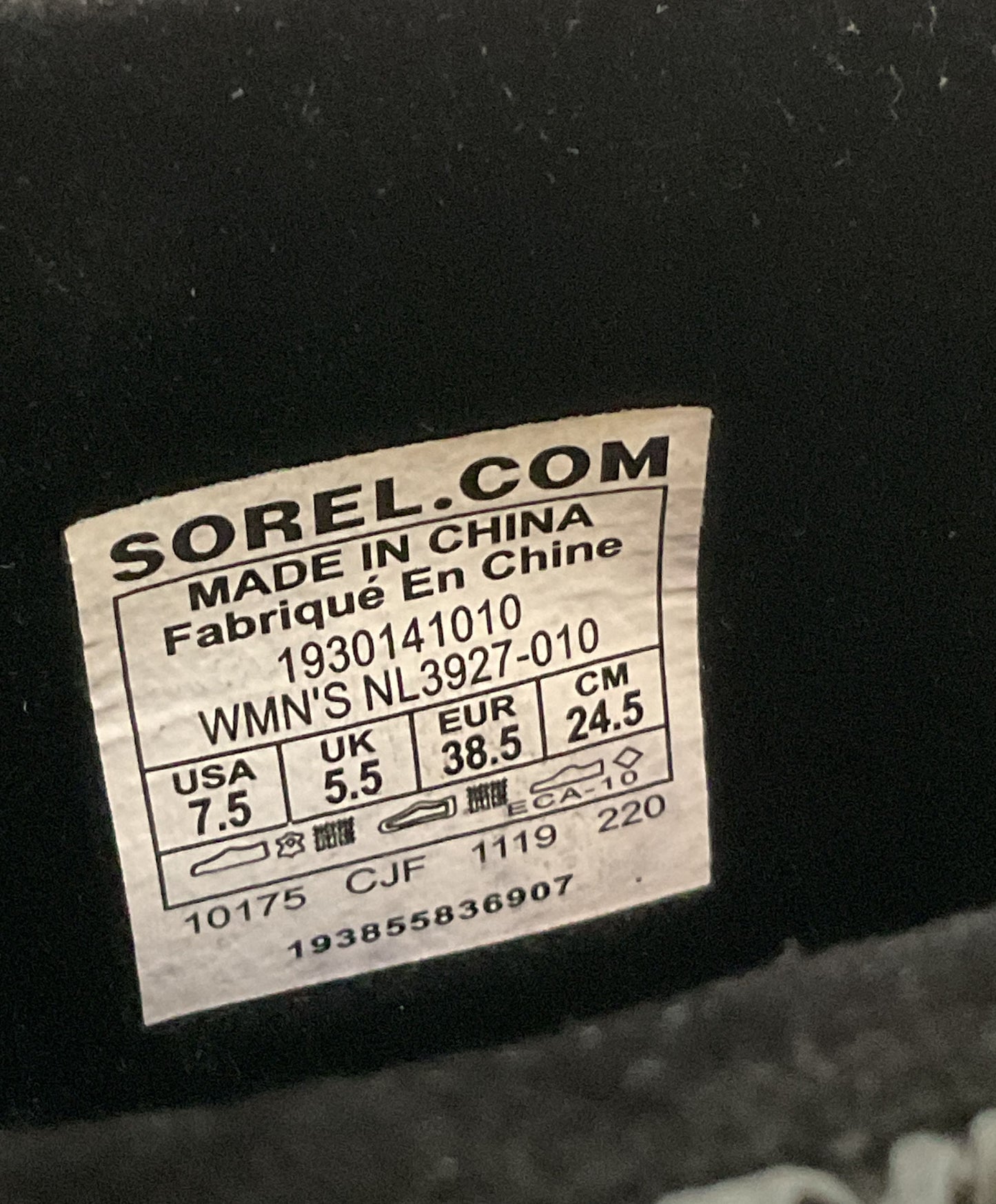 Sorel Black Insulated Waterproof Puffy Mid Calf Winter Boots 7.5