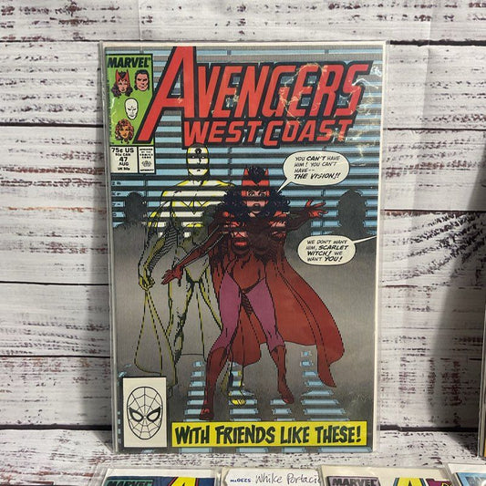 Lot Of 8 Vintage Avengers West Coast Ungraded 90s Superhero Comics