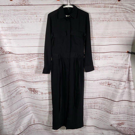 Madewell Black Belted Utility Pocket Wide Leg Jumpsuit - Size 2