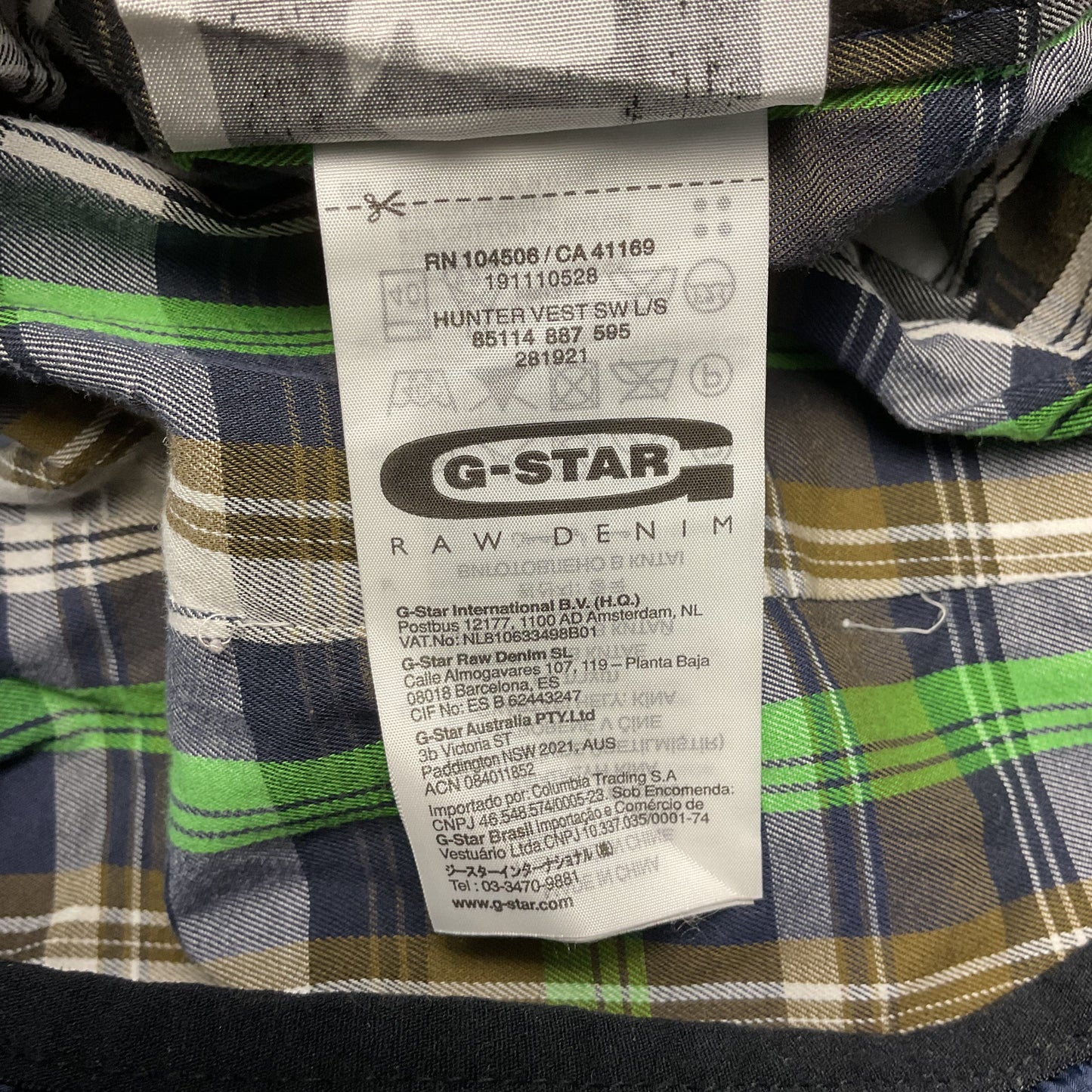 G-Star Raw Navy Blue Wind Breaker Reversible Jacket - Size M