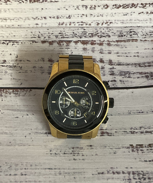 MICHAEL KORS MK 8265 Stainless Steel Gold Tone & Black Watch