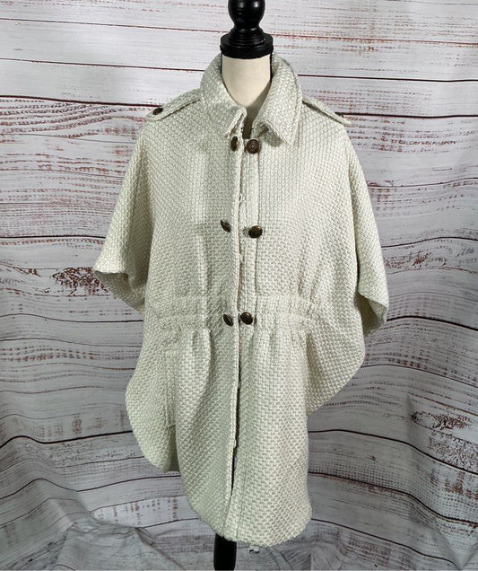 Women's Roz & Ali Ivory Cape/Poncho Coat Size 14/16