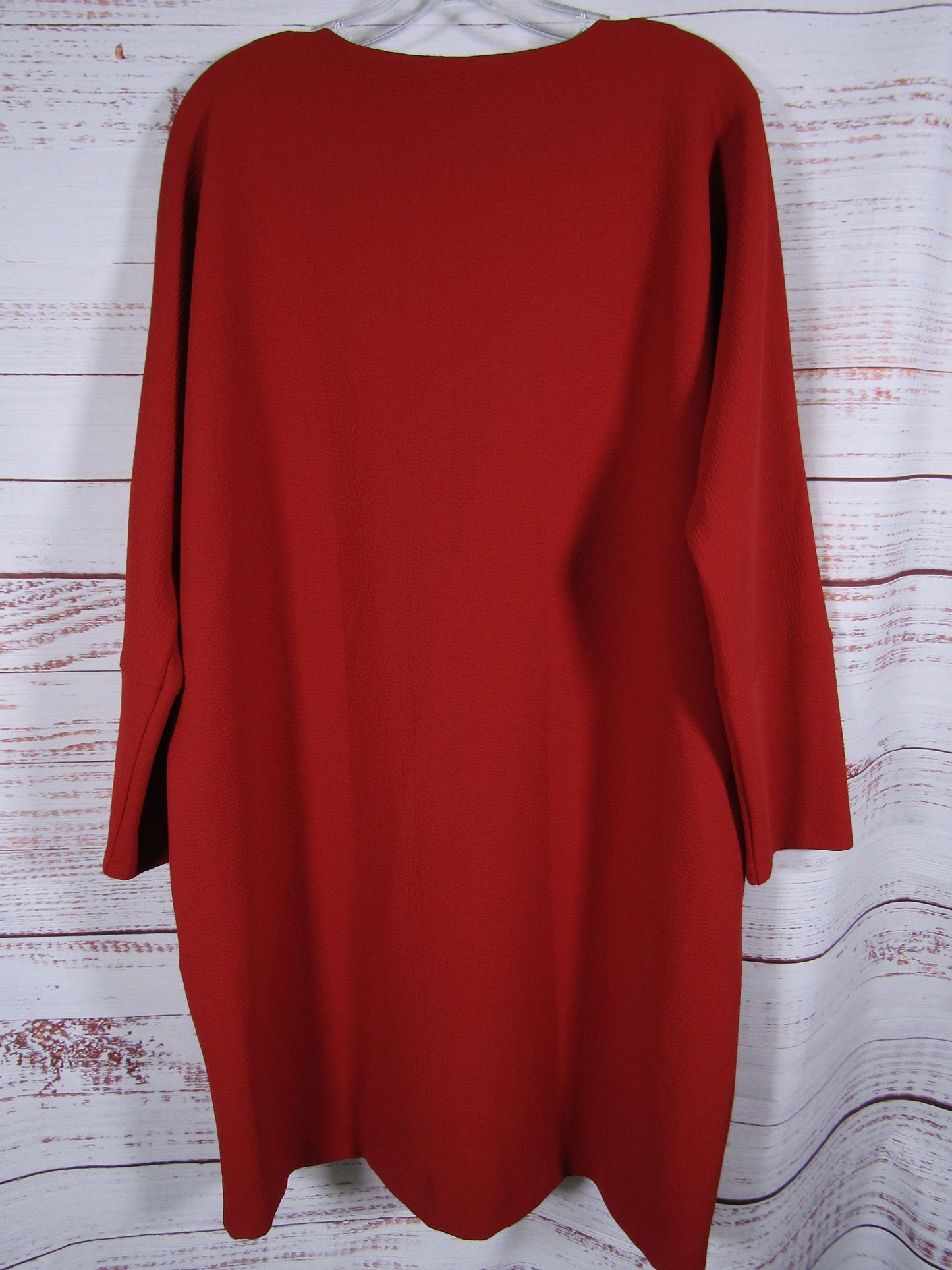 Natori Women's Scuba Crepe Embroidered Wedge V-Neck Dress Size XL