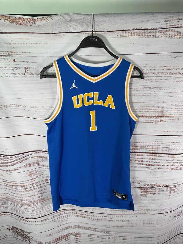 UCLA Bruins Air Jordan Nike #1 Basketball Jersey Blue Youth XL