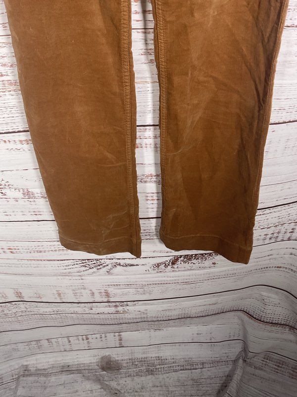 NEW Faherty Women's Size 25 X 31 Stretch Cord Patch Pocket Pants Corduroy Brown