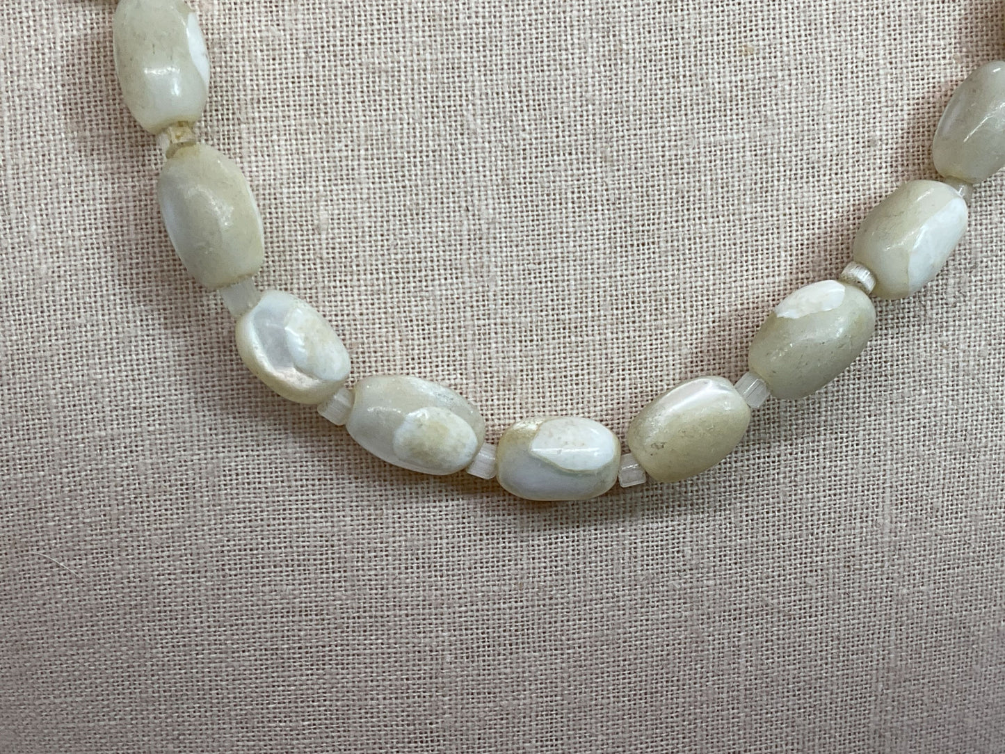 Mother of Pearl Beaded Necklace- 38"