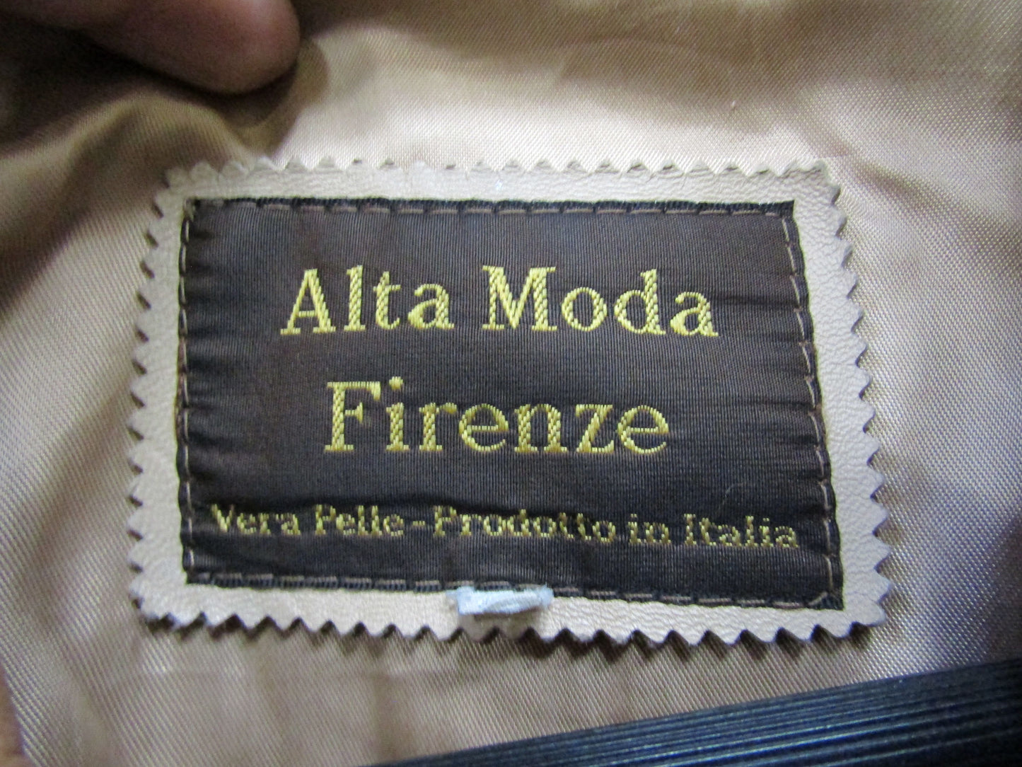 Vintage Alta Moda Men's Distressed Brown Leather Blazer Jacket Made in Italy