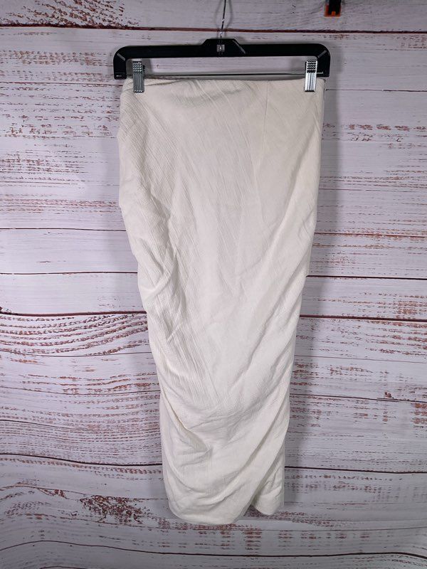 NWT Jonathan Simkhai Hayden Skirt Women's Ruffled Side Size 2 Cream
