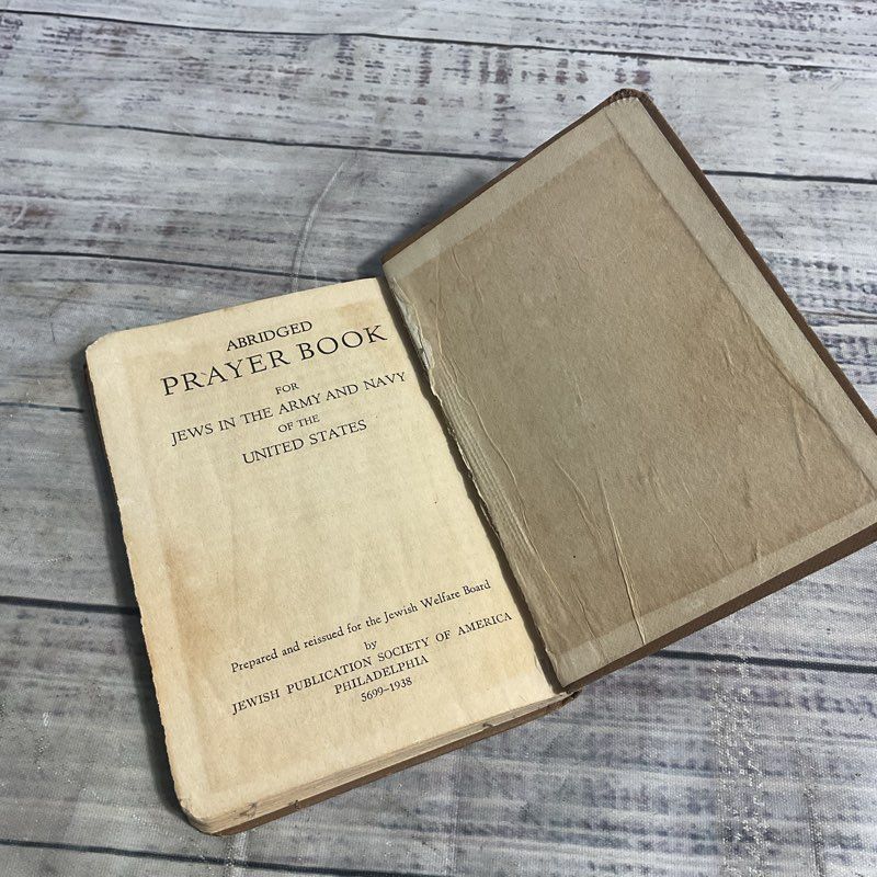 Vtg. 1938 Abridged Prayer Book For Jews In The Army And Navy Of The Us