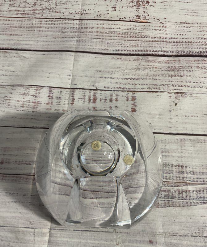 Orrefors Sweden Clear Glass Crystal Heavy Bowl Signed 3.25"x 5.25"