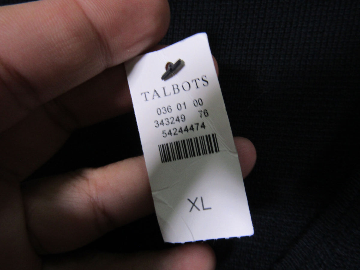 Talbots Women's Black Merino Wool Long Sleeve V-Neck Sweater Dress Size XL