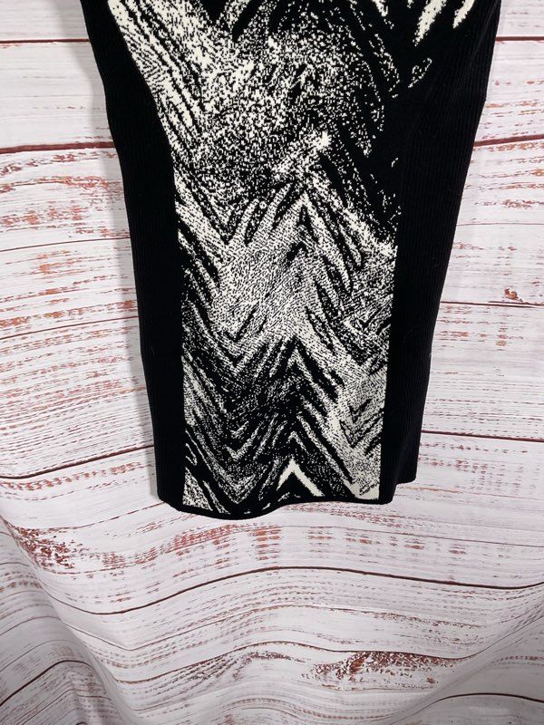 NWT Armani Exchange Women's Black & White Bodycon Short Dress Size S