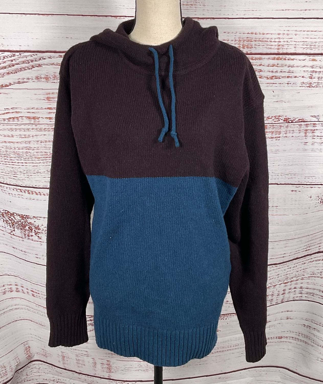 Patagonia Worn Wear Recycled Wool-Blend Sweater Hoody Lagom Blue M