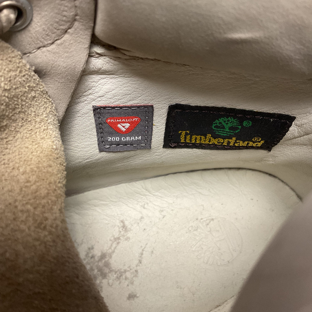 Timberland White Work Boot Embossed Flower Design Women Size 7.5