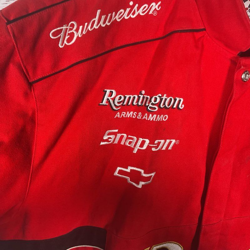Chase Authentics Dale Earnhardt Jr. Budweiser Beer Red & Black Jacket - Size XXL