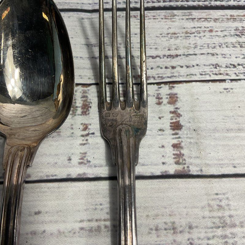 VTG. Ercuis Maintenon Shell Coquille Silver Plate Flatware 3 Pc. Serving Set