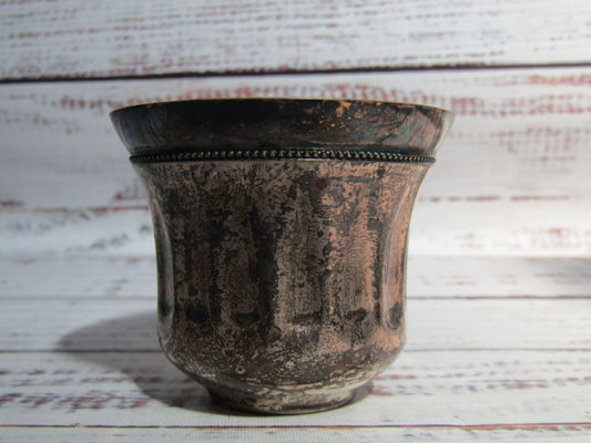 Vintage Eastern European Ornate Sterling Silver Demitasse Espresso Cup