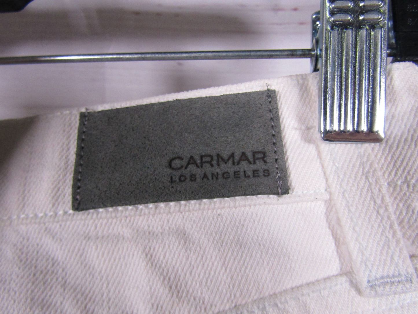Carmar Mogan Women's Distressed White Denim Shorts Size 24
