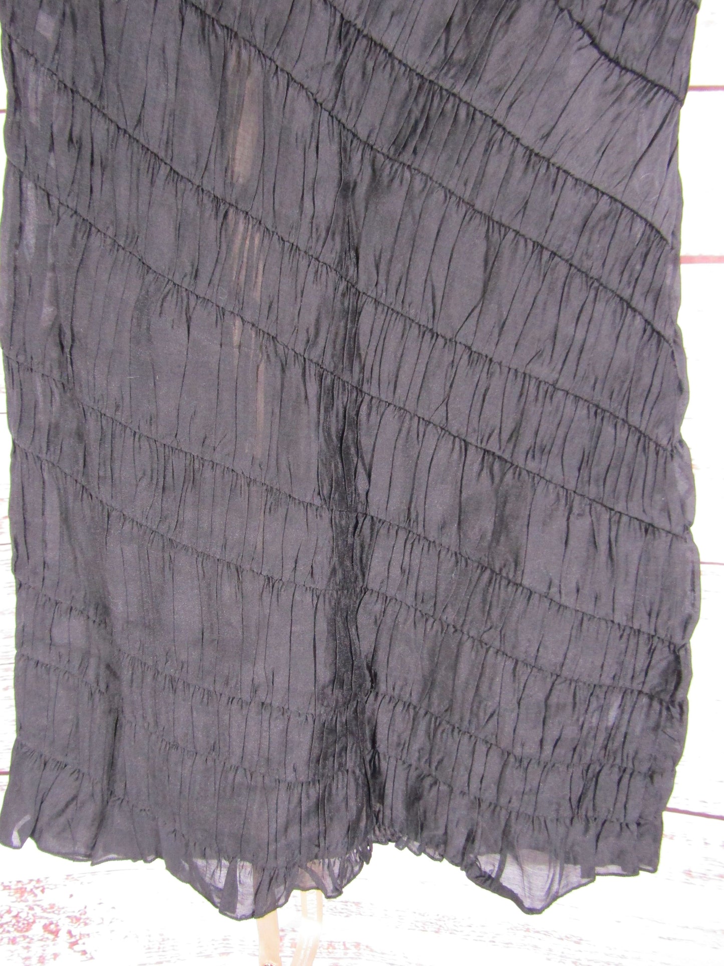 Meshki Adella Women's Black Sleeveless Chiffon Gathered Mini Dress Size XXS