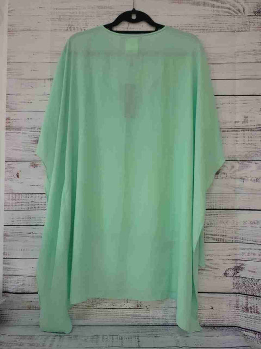 NWT Women's BCBG Max Azria Mint Green Top High Low Hem Size M/L Retail $158