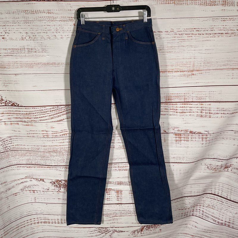 Vintage 80s Deadstock Wrangler Middleweight 12.25 oz Straight Leg Jeans 29x34