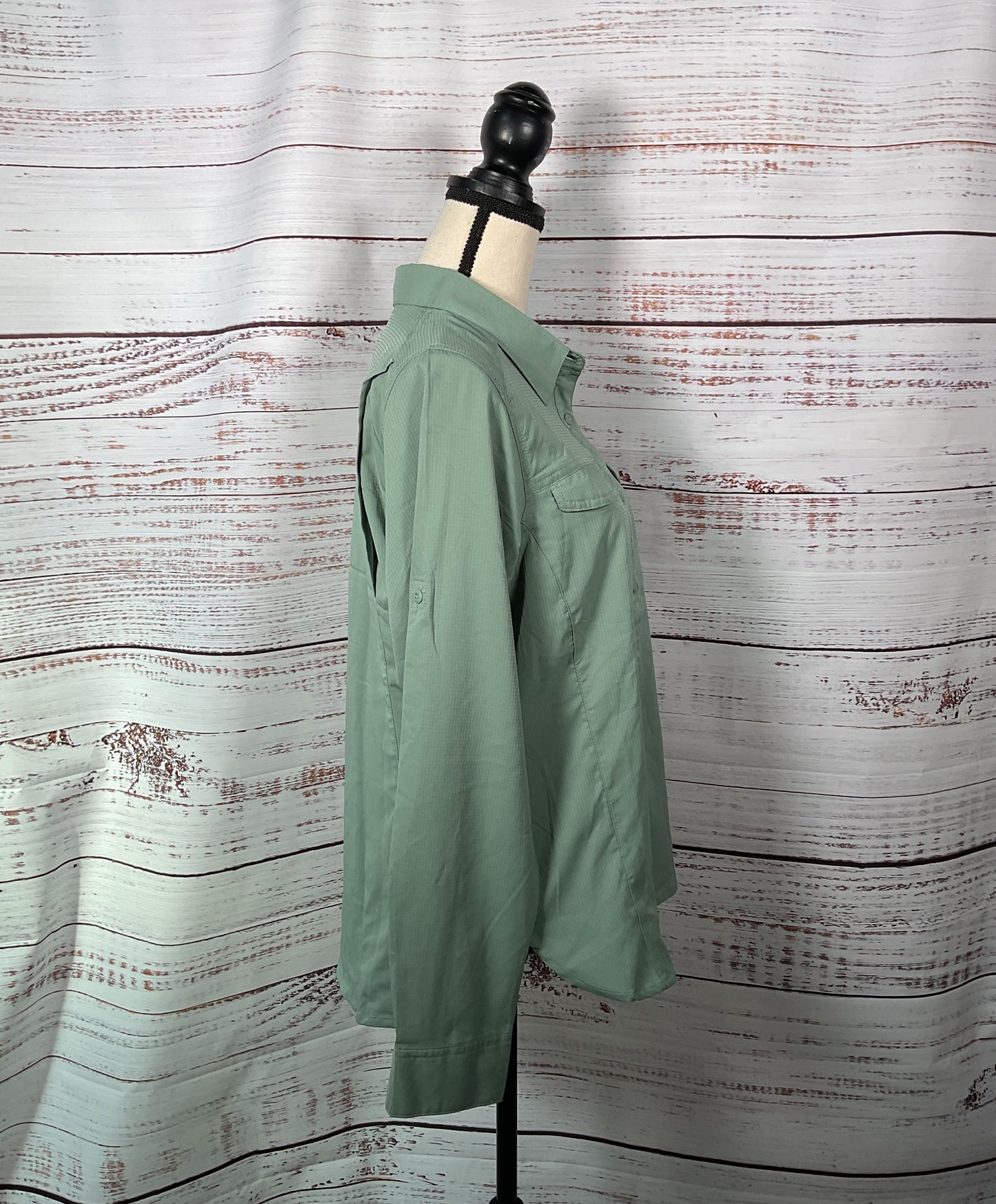 Columbia Green/Khaki Button Up Shirt Men's - Size Large