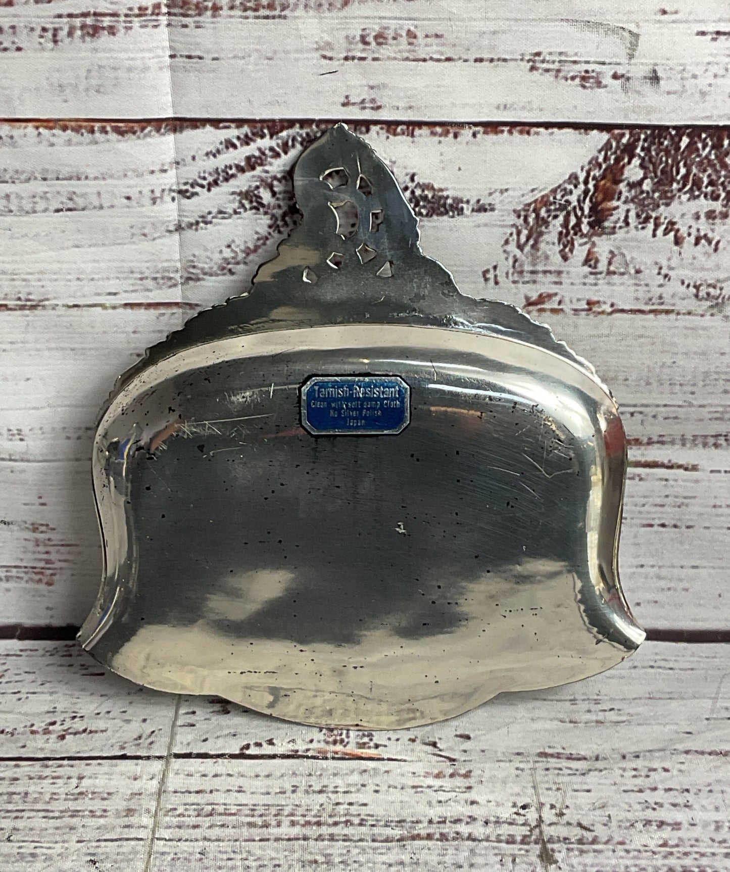 Vintage Embellished Crumb Tray Silverplate