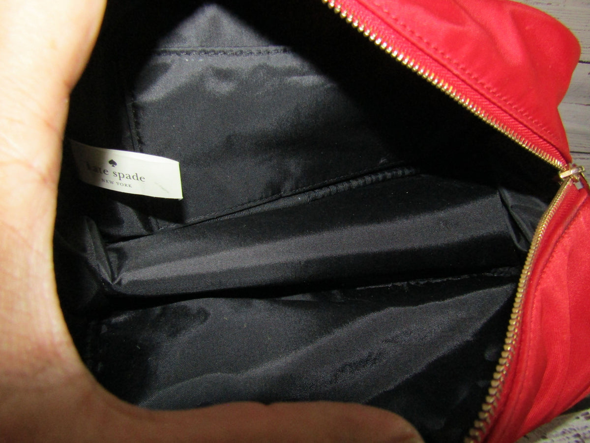 Kate Spade Red Nylon Toiletry Cosmetics Bag