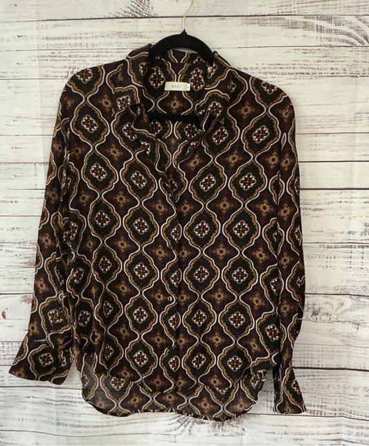 Women's A.L.C Paisley Print Silk Blouse Size 0