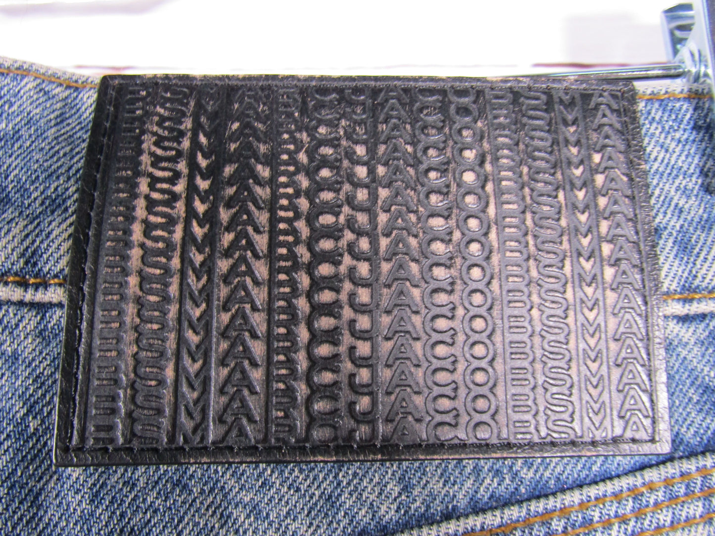 Marc Jacobs Women's Blue Distressed Grunge Oversized Carpenter Jeans Size 24