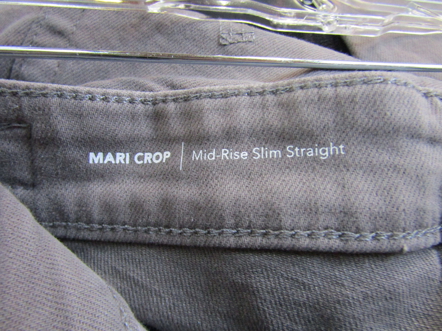 Adriano Goldschmied Mari Crop Women's Gray Mid-Rise Slim Straight Jeans Size 31