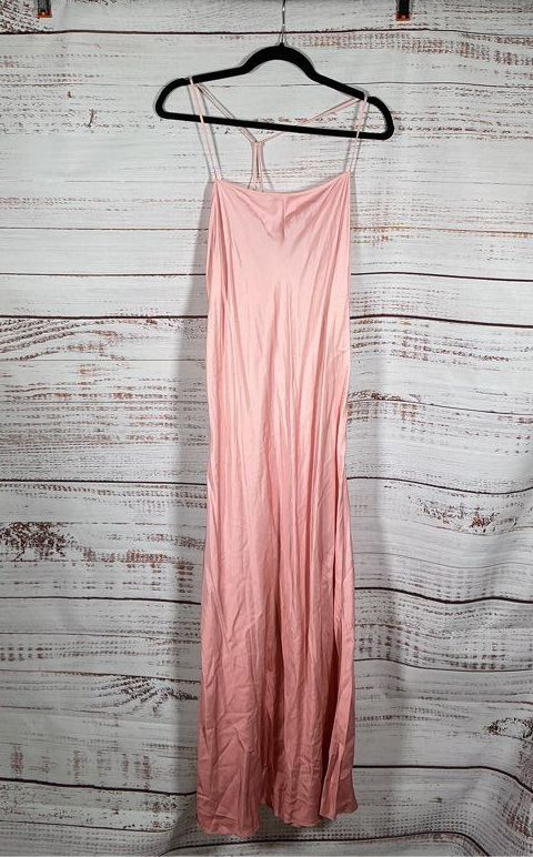 Women's All Saints Nectar Pink Satin Slip Dress Size L
